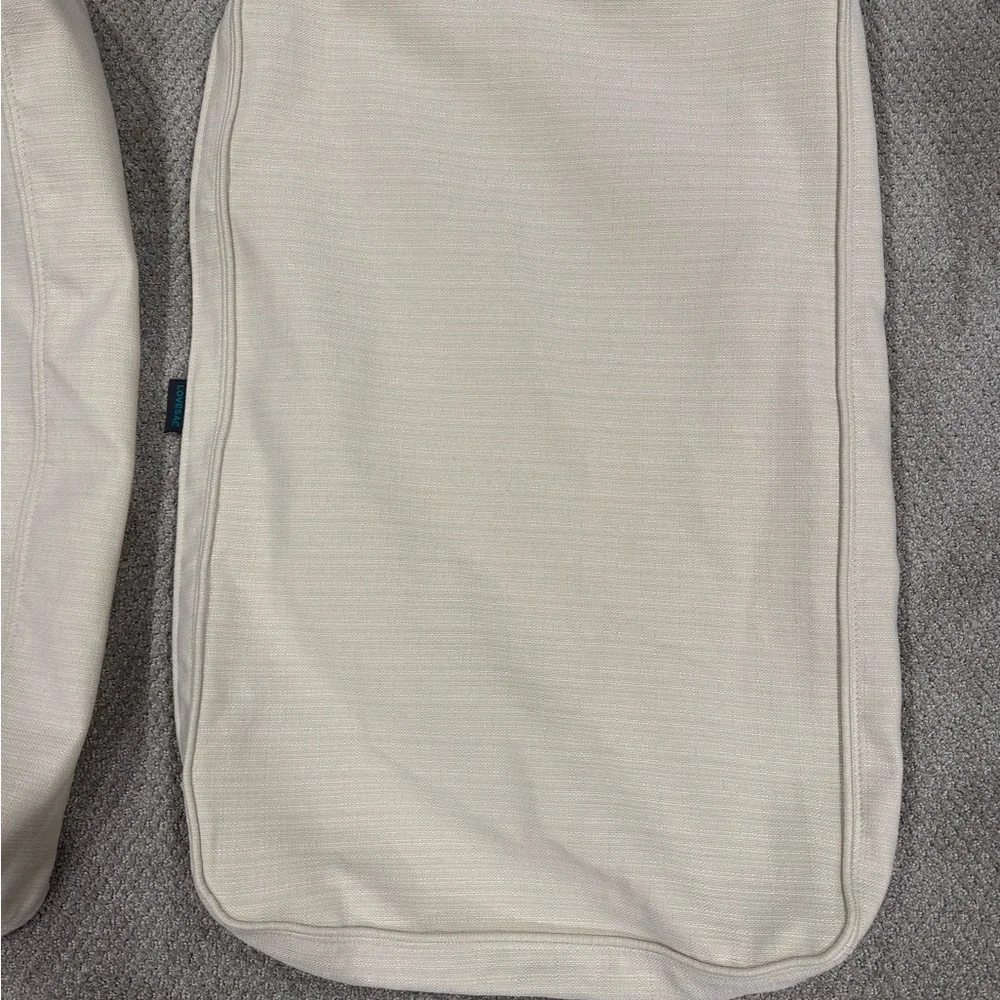 Lovesac Seat Cover Set in Seashell Solid Polylinen Used